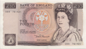 TEN POUNDS BANKNOTE SOMERSET REF £10-4 - £10 Banknotes - Cambridgeshire Coins