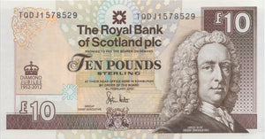 TEN POUNDS SCOTTISH BANKNOTE REF SCOT-2 - SCOTTISH BANKNOTES - Cambridgeshire Coins