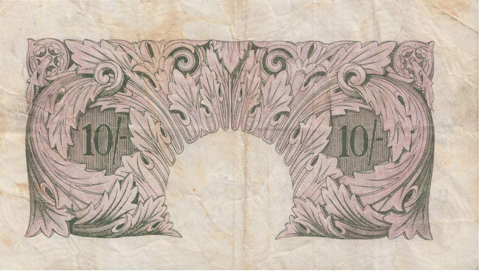 TEN SHILLINGS BANKNOTE PEPPIATT REF SHILL-5 - 10 Shillings Banknotes - Cambridgeshire Coins