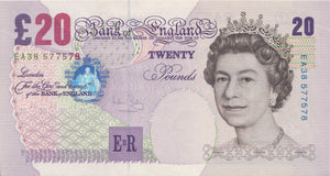 TWENTY POUNDS BANKNOTE BAILEY REF £20-5 - £20 Banknotes - Cambridgeshire Coins