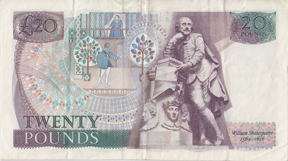 TWENTY POUNDS BANKNOTE SOMERSET REF £20-6 - £20 Banknotes - Cambridgeshire Coins