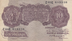 10 SHILLING BANKNOTE PEPPIATT SHILL-4 - 10 Shillings Banknotes - Cambridgeshire Coins