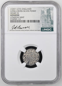 1247 - 1272 LONG CROSS SILVER ENGLAND PENNY NGC ( GENUINE ) - NGC SILVER COINS - Cambridgeshire Coins
