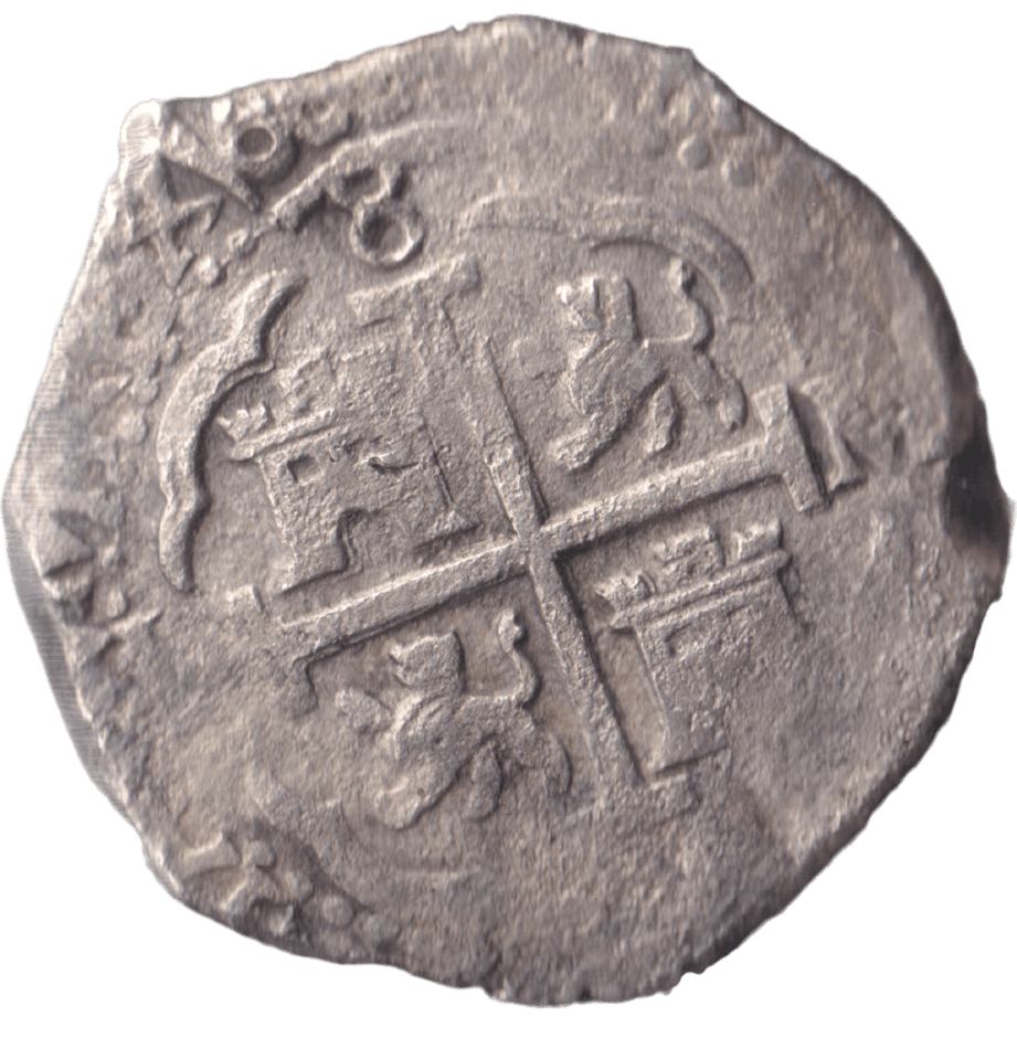 1500 SILVER 8 REALES BOLIVIA SPANISH COLONY EX - WREAK - SILVER WORLD COINS - Cambridgeshire Coins