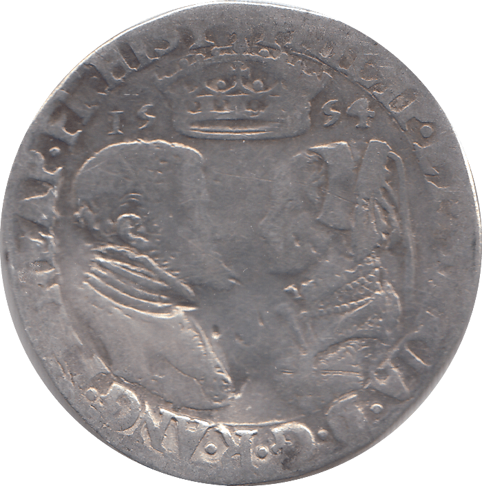 1554 SHILLING PHILIP AND MARY - SHILLING - Cambridgeshire Coins