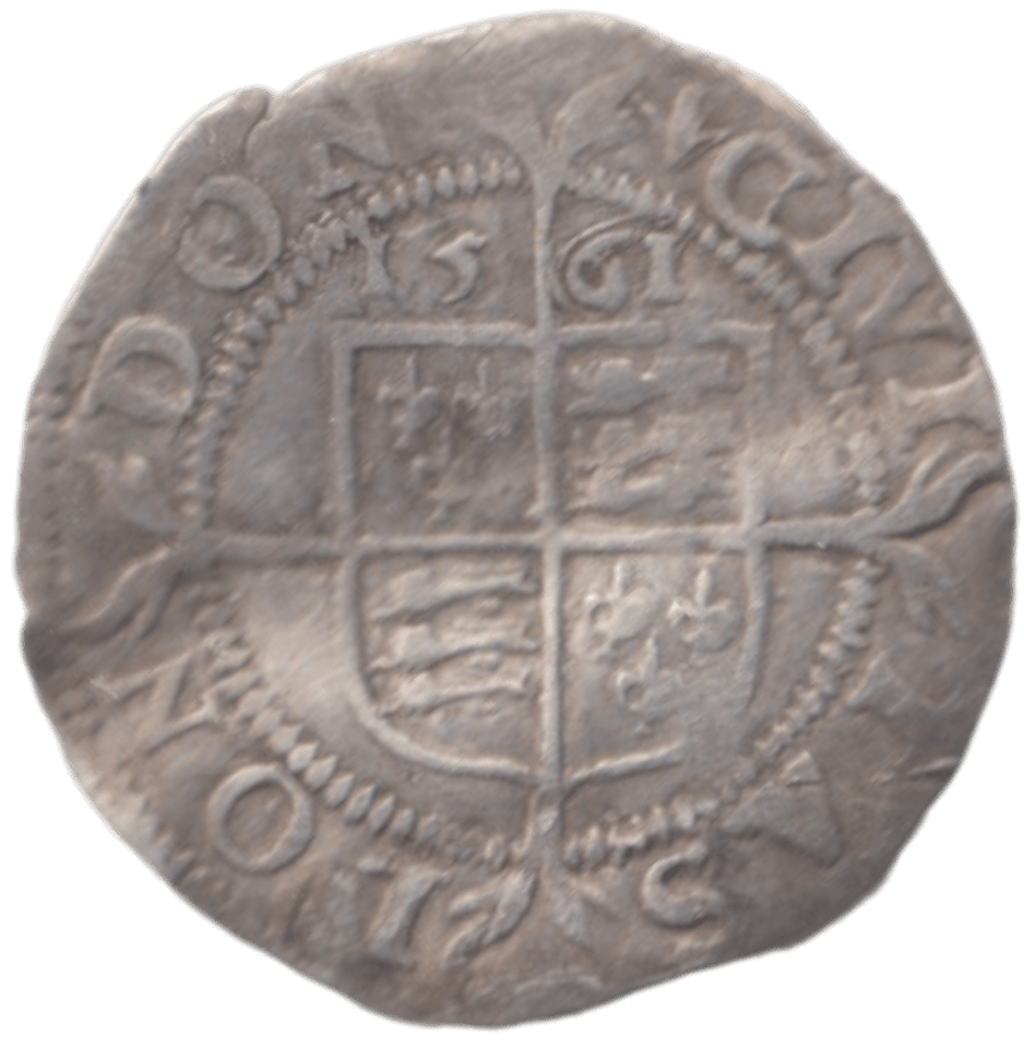 1561 ELIZABETH I 3 HALFPENCE - ELIZABETH I - Cambridgeshire Coins
