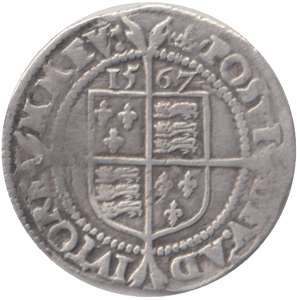 1567 SILVER ELIZABETH I SIX PENCE - HAMMERED COINS - Cambridgeshire Coins