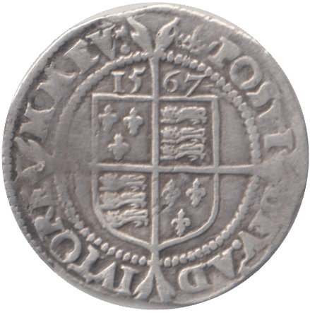 1567 SILVER ELIZABETH I SIX PENCE - HAMMERED COINS - Cambridgeshire Coins
