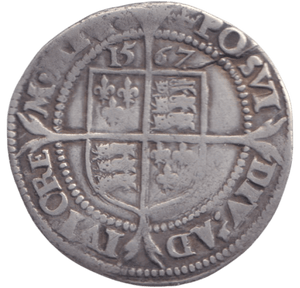 1567 SILVER SIXPENCE ELIZABETH I - ELIZABETH I - Cambridgeshire Coins