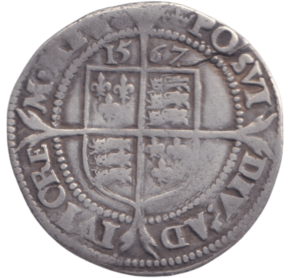 1567 SILVER SIXPENCE ELIZABETH I - ELIZABETH I - Cambridgeshire Coins