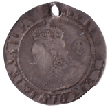 1573 SILVER SIXPENCE ELIZABETH IST HOLED - HAMMERED COINS - Cambridgeshire Coins