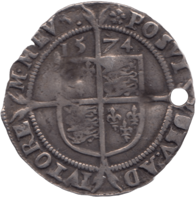 1574 SILVER SIXPENCE ELIZABETH I - HAMMERED COINS - Cambridgeshire Coins