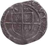1575 SILVER THREE HALFPENCE ELIZABETH I - ELIZABETH I - Cambridgeshire Coins