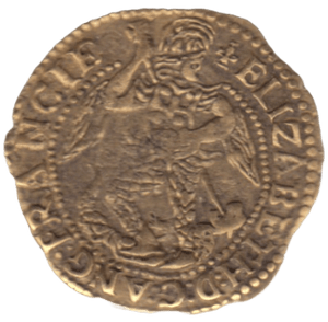 1578 - 1579 GOLD QUARTER ANGEL ELIZABETH 1ST - HAMMERED COINS - Cambridgeshire Coins