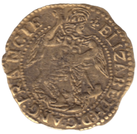 1578 - 1579 GOLD QUARTER ANGEL ELIZABETH 1ST - HAMMERED COINS - Cambridgeshire Coins