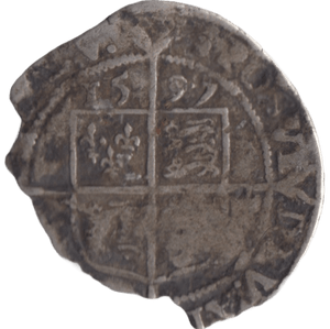 1597 SILVER SIXPENCE ELIZABETH 1ST - HAMMERED COINS - Cambridgeshire Coins