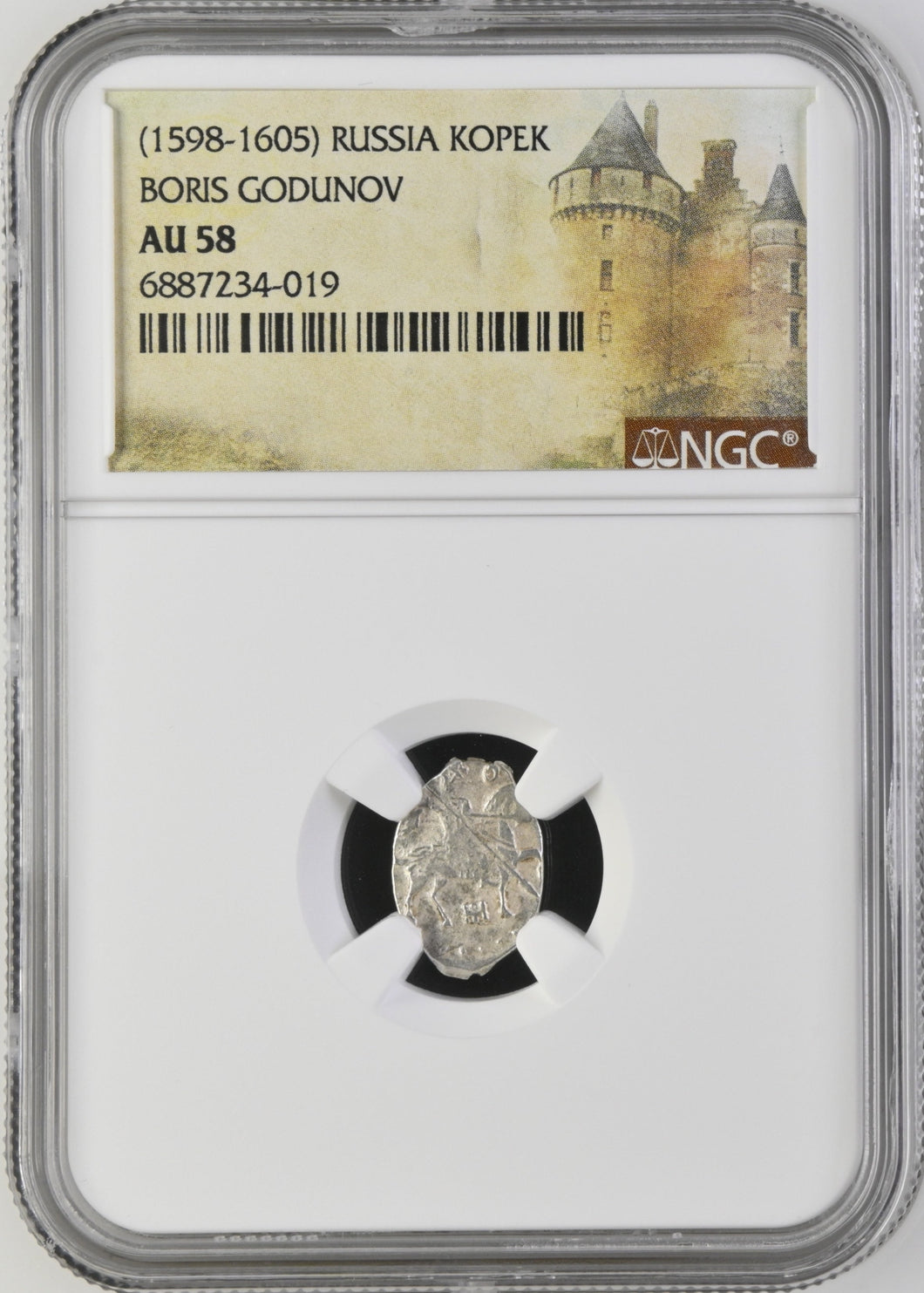 1598 - 1605 RUSSIA BORIS GODUNOV KOPEK NGC AU 58 - NGC OTHER COINS - Cambridgeshire Coins