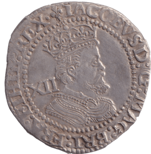 1604 - 1606 SILVER SHILLING JAMES 1ST - JAMES I - Cambridgeshire Coins