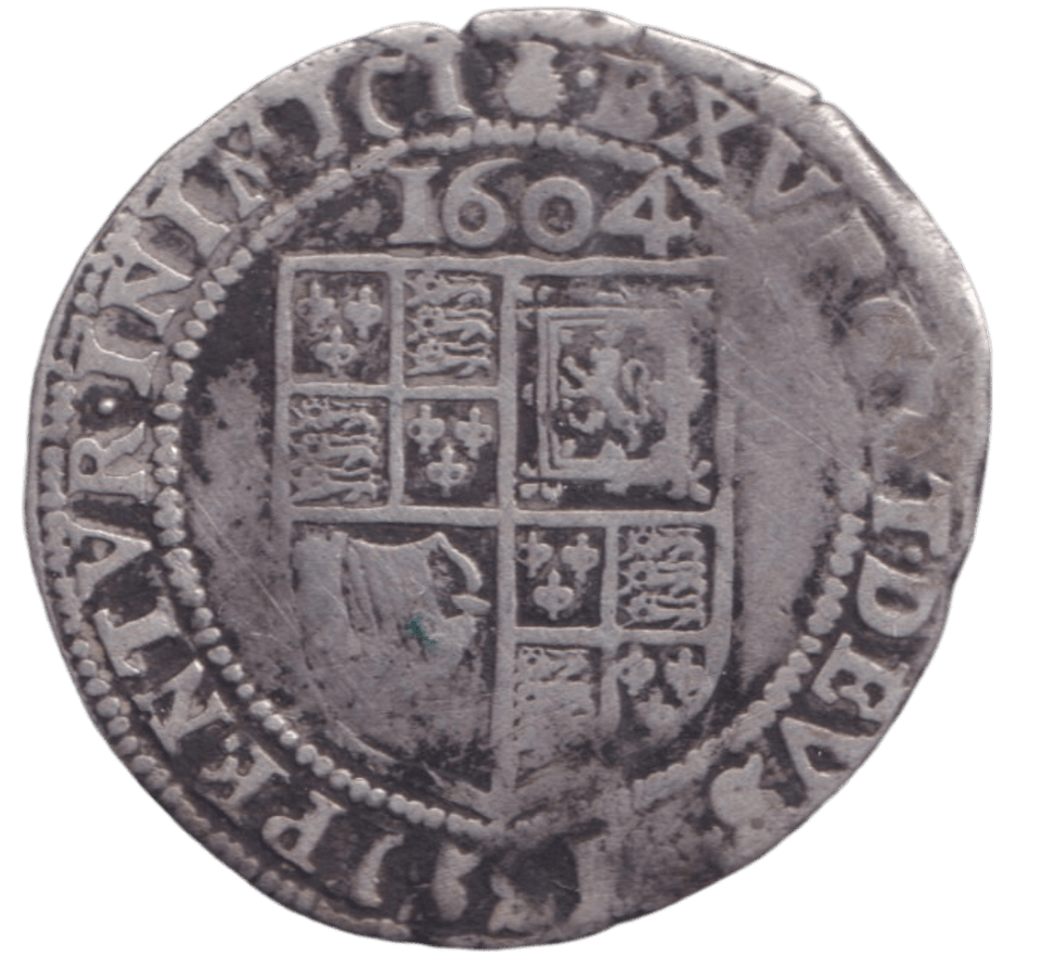 1604 SILVER SIXPENCE JAMES I - JAMES I - Cambridgeshire Coins