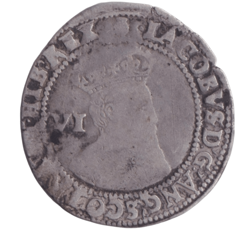 1604 SILVER SIXPENCE JAMES I - JAMES I - Cambridgeshire Coins