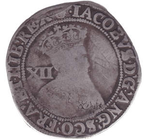 1608 - 1625 SILVER SHILLING JAMES 1ST - JAMES I - Cambridgeshire Coins