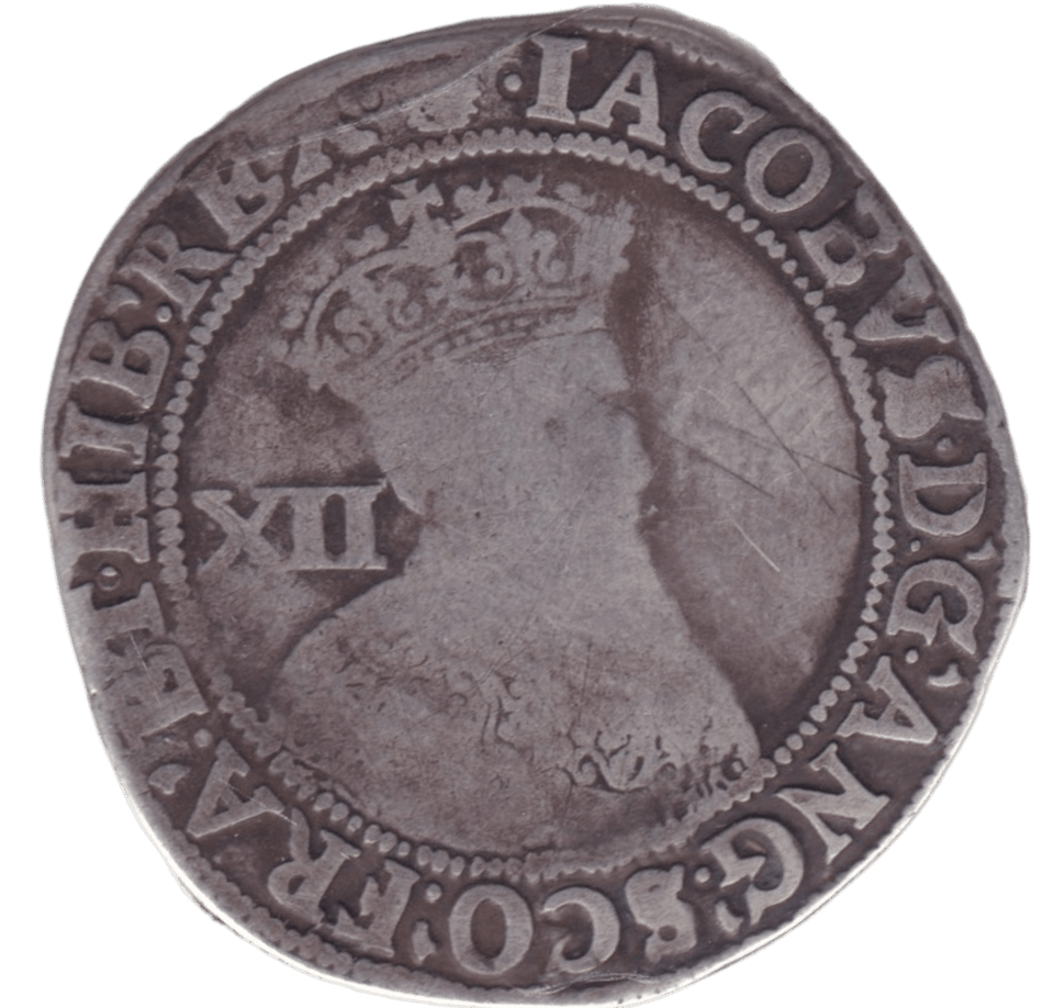 1608 - 1625 SILVER SHILLING JAMES 1ST - JAMES I - Cambridgeshire Coins