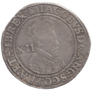1621 JAMES I THISTLE SHILLING - JAMES I - Cambridgeshire Coins