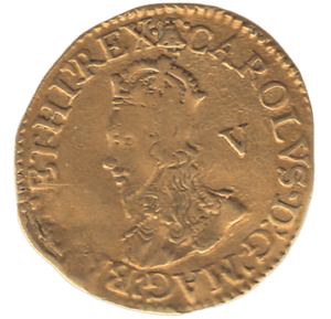 1634 GOLD CROWN CHARLES I - CHARLES I - Cambridgeshire Coins