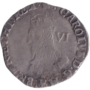 1635 SILVER SIXPENCE CHARLES I - CHARLES I - Cambridgeshire Coins