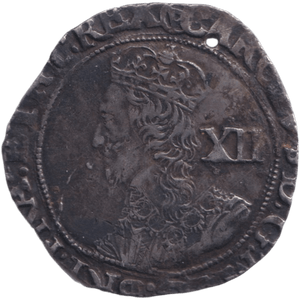 1642 SILVER SHILLING CHARLES I - CHARLES I - Cambridgeshire Coins