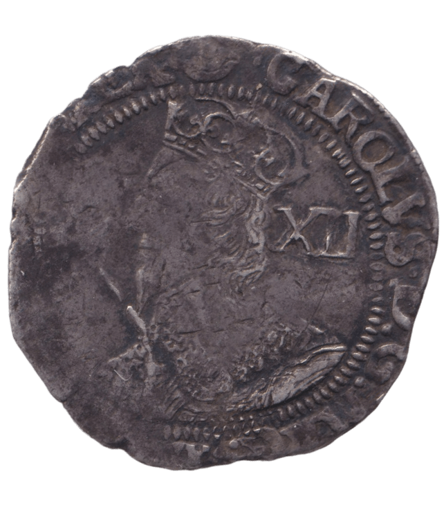 1643 SILVER SHILLING CHARLES I - HAMMERED COINS - Cambridgeshire Coins