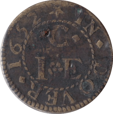 1652 FARTHING TOKEN DOVER - FARTHING TOKEN - Cambridgeshire Coins