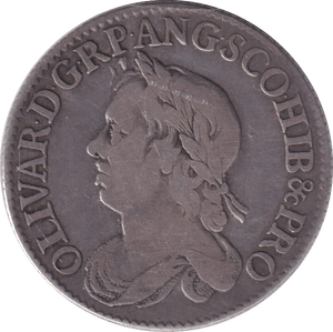 1658 SILVER SHILLING CROMWELL ( VF ) - SHILLING - Cambridgeshire Coins