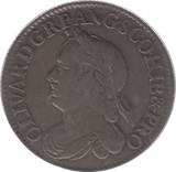 1658 SILVER SHILLING CROMWELL ( VF ) - SHILLING - Cambridgeshire Coins
