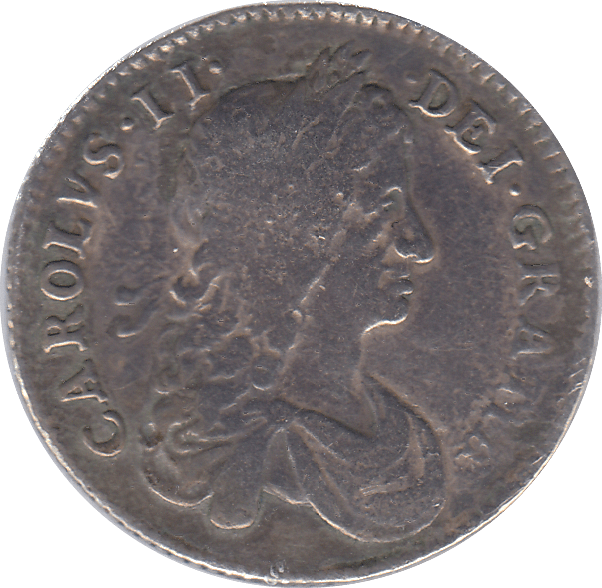 1663 SILVER SHILLING CHARLES II ( GVF ) - SHILLING - Cambridgeshire Coins