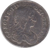 1663 SILVER SHILLING CHARLES II ( GVF ) - SHILLING - Cambridgeshire Coins