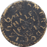 1666 HALF PENNY THOMAS POWELL CAMBRIDGE TOKEN - WORLD COINS - Cambridgeshire Coins