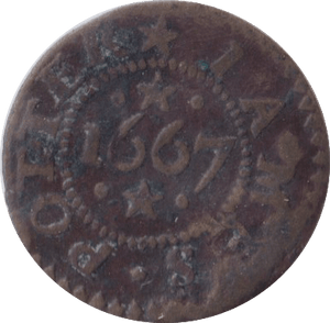 1667 CAMBRIDGE FARTHING TOKEN JAMES POTTER - OTHER TOKENS - Cambridgeshire Coins