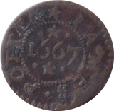 1667 CAMBRIDGE FARTHING TOKEN JAMES POTTER - OTHER TOKENS - Cambridgeshire Coins