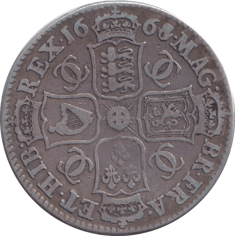 1668 8 OVER 4 HALFCROWN ( GF ) - HALFCROWN - Cambridgeshire Coins
