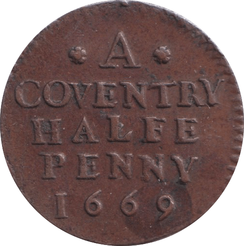 1669 COVENTRY FARTHING TOKEN - FARTHING TOKEN - Cambridgeshire Coins