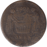 1669 WASHER WOMAN HALFPENNY TOKEN ST IVES CAMBRIDGESHIRE - HALFPENNY TOKENS - Cambridgeshire Coins