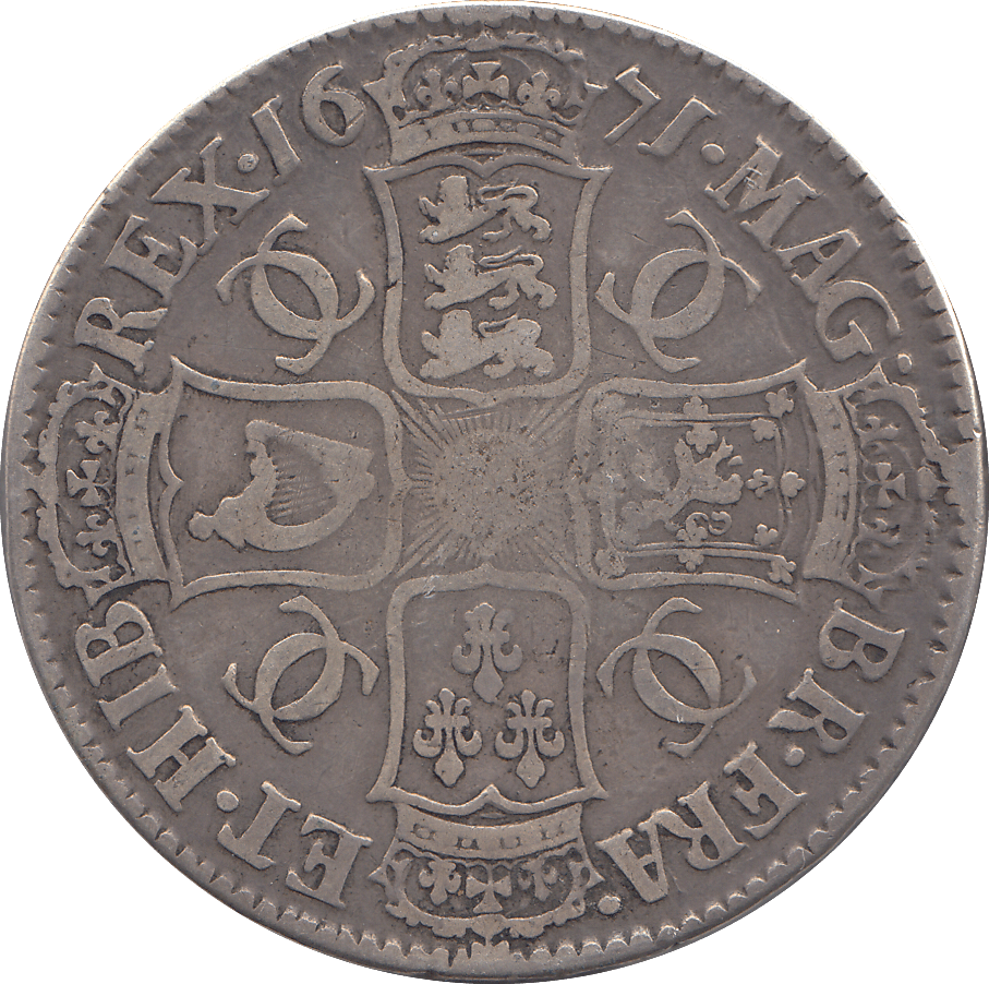 1671 CROWN ( FINE ) TERTIO - CROWN - Cambridgeshire Coins