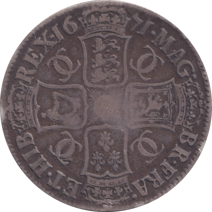 1671 CROWN SECOND BUST ( GF ) - CROWN - Cambridgeshire Coins