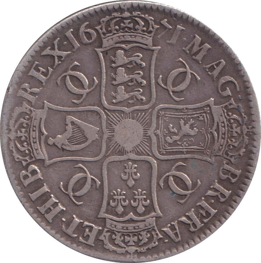 1671 HALFCROWN (VF) - HALFCROWN - Cambridgeshire Coins
