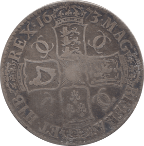 1673 CROWN ( FINE ) - CROWN - Cambridgeshire Coins