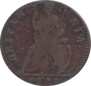 1673 FARTHING ( FINE ) - FARTHING - Cambridgeshire Coins