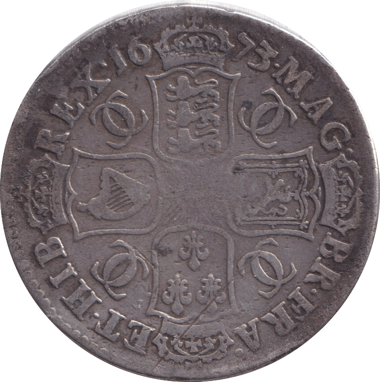 1673 HALFCROWN ( FINE ) - HALFCROWN - Cambridgeshire Coins
