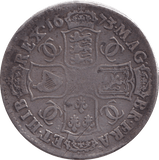 1673 HALFCROWN ( FINE ) - HALFCROWN - Cambridgeshire Coins