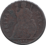 1674 FARTHING ( FINE ) - Farthing - Cambridgeshire Coins